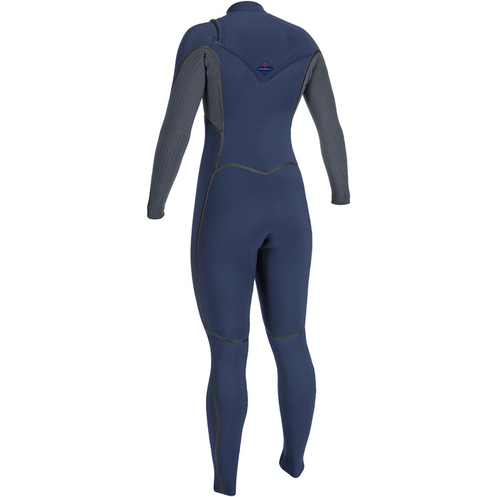 2024 O'Neill Mujer Hyperfreak Fire 5/4mm Chest Zip Neopreno 5551 - Navy / Shade